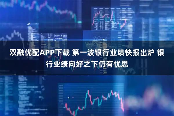 双融优配APP下载 第一波银行业绩快报出炉 银行业绩向好之下仍有忧思